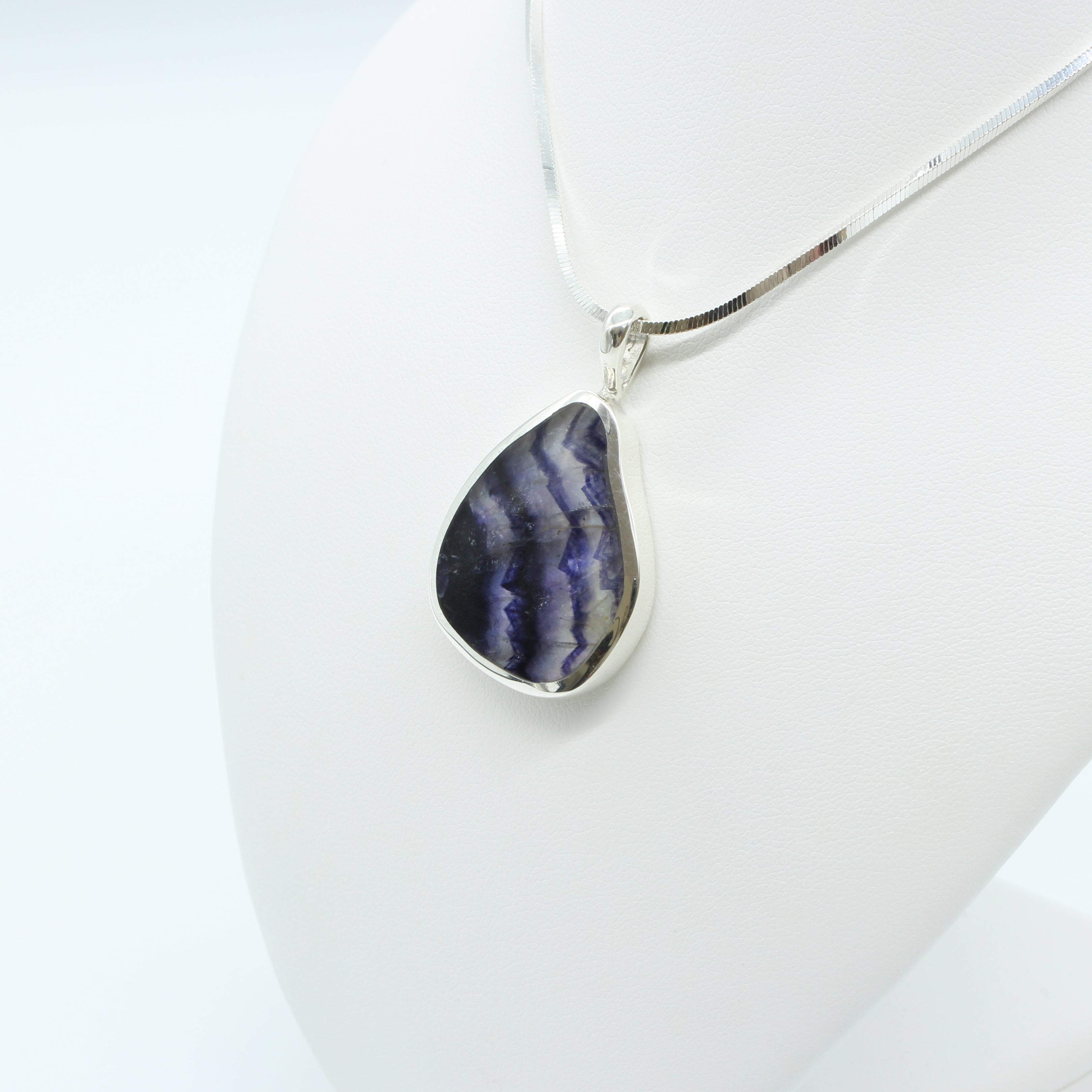 Buy Blue John Pendant Set in 925 Sterling Silver Necklace Online in India -  Etsy